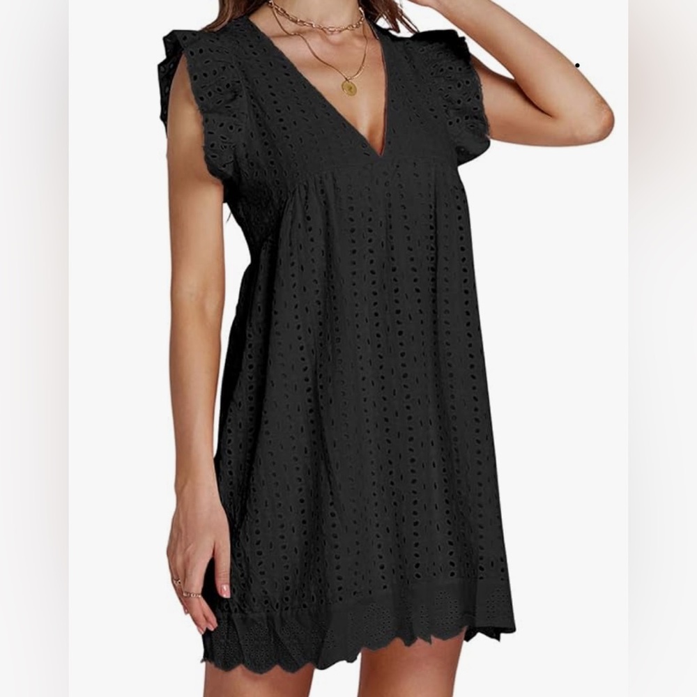 BNWOT Black Eyelet Dress